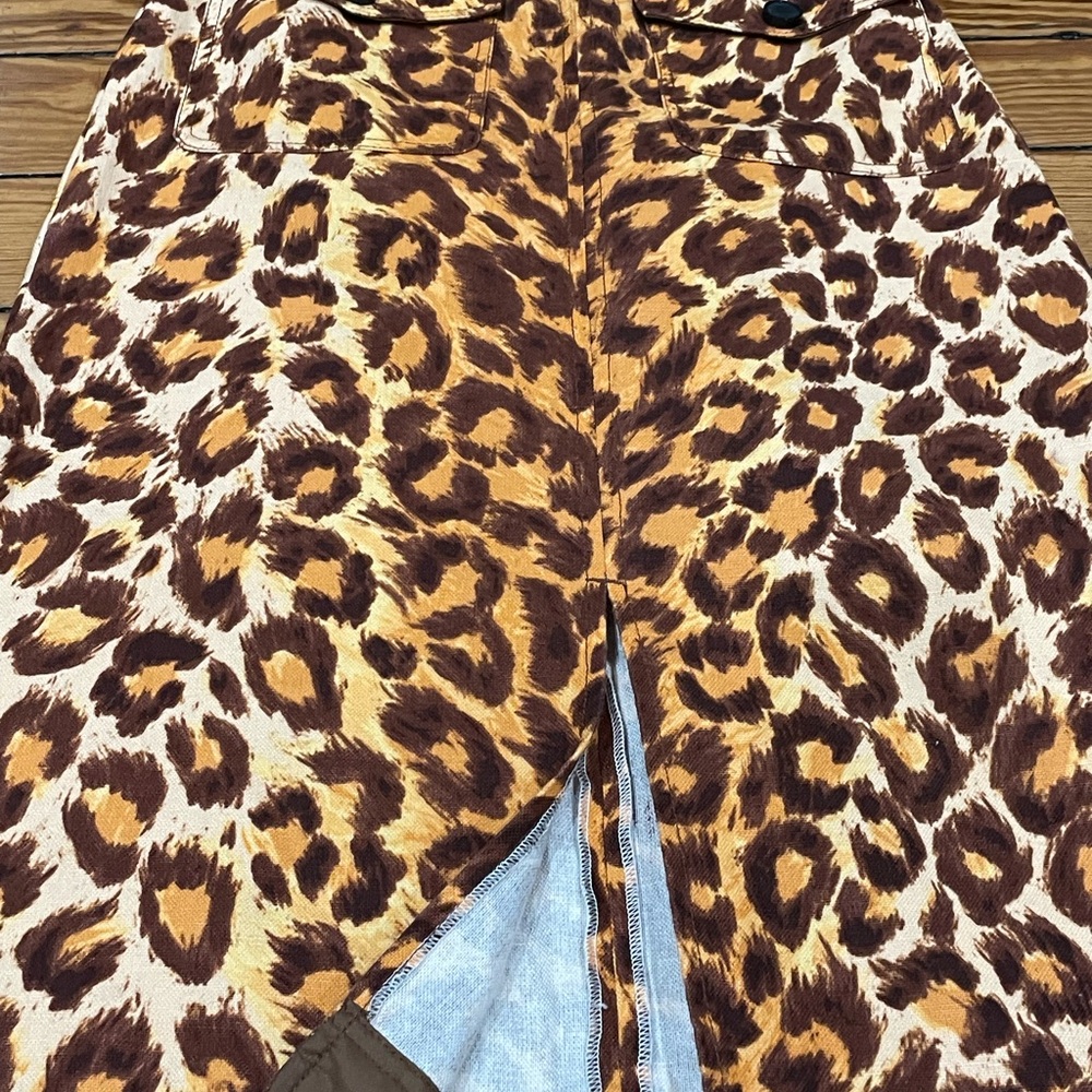 Kate Spade Pink and Brown Leopard Print Skirt